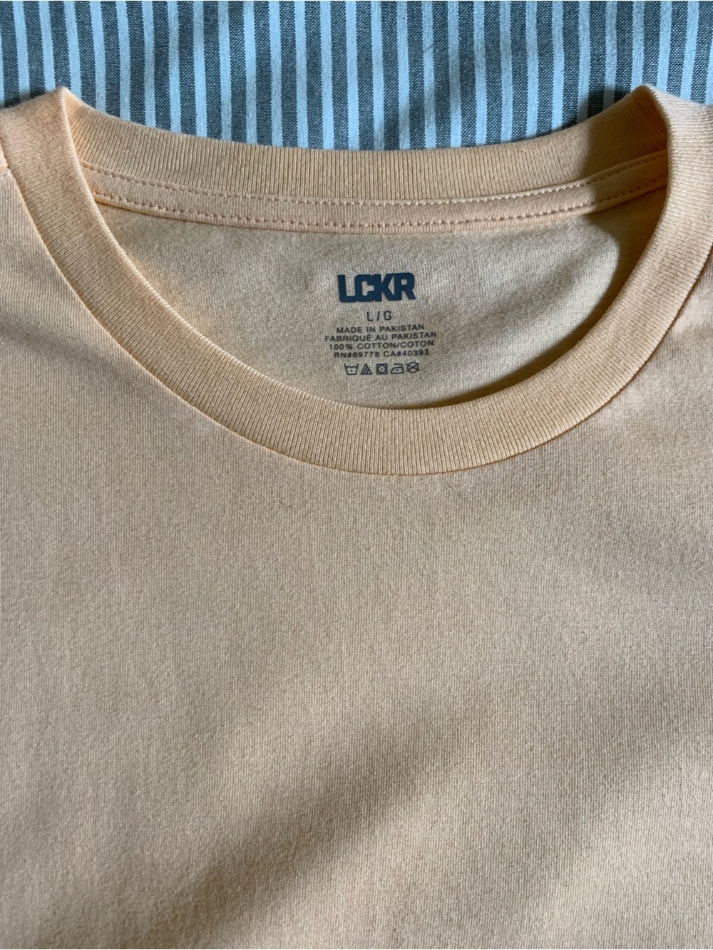 Men's Crewneck T-Shirt in Light Peach
